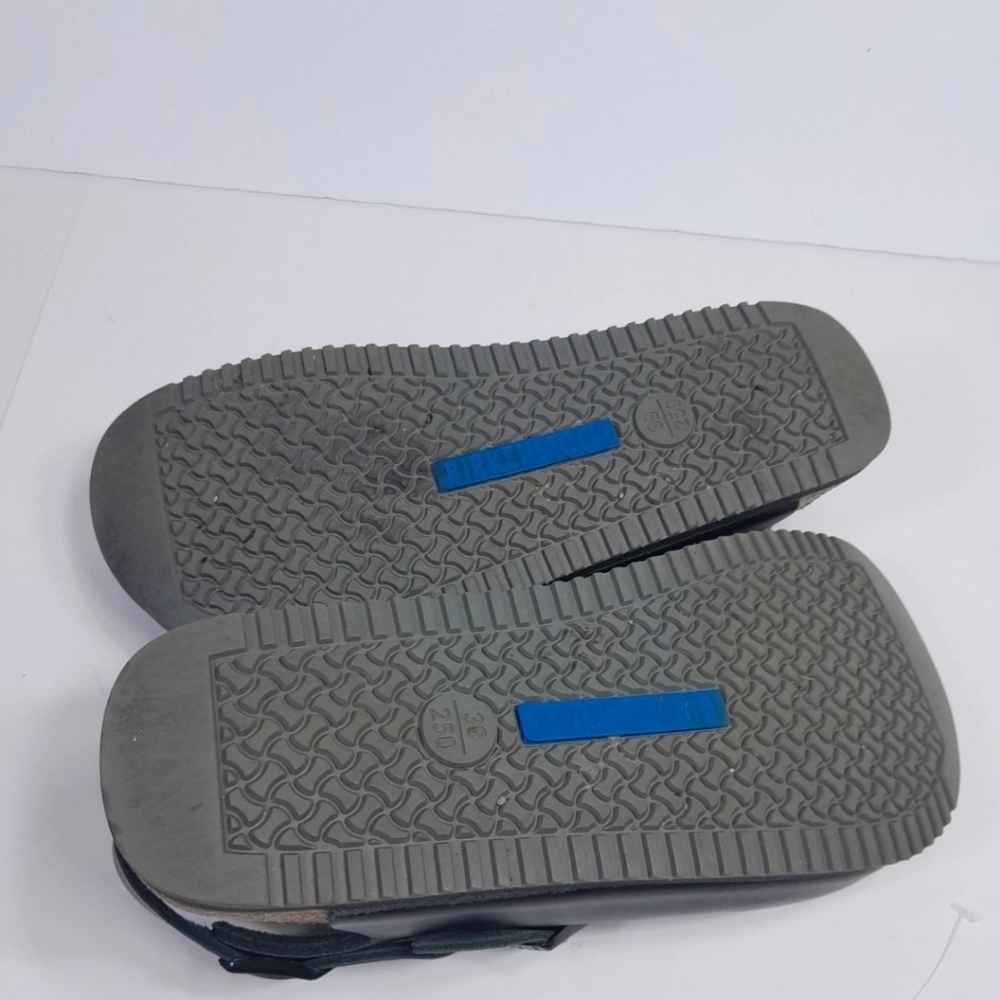 Black Leather Clogs with Adjustable Strap - image 6